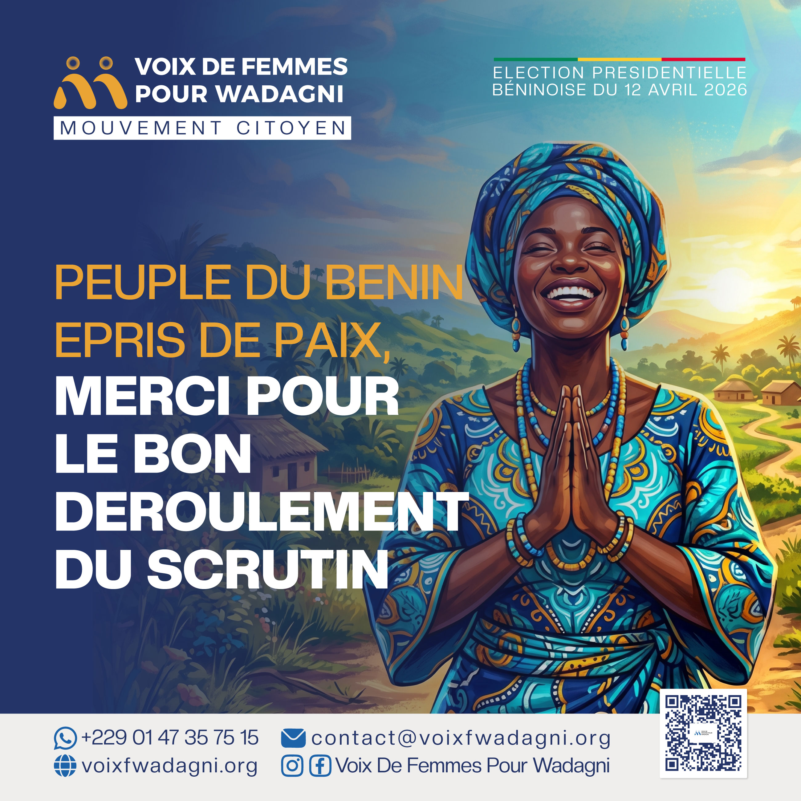 Peuple du Bénin, épris de paix… MERCI !